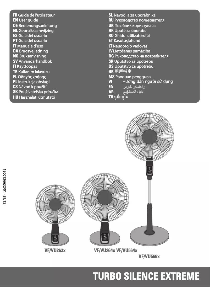 Imagen de la primera página del manual del dispositivo Turbo Silence Extreme VU2640