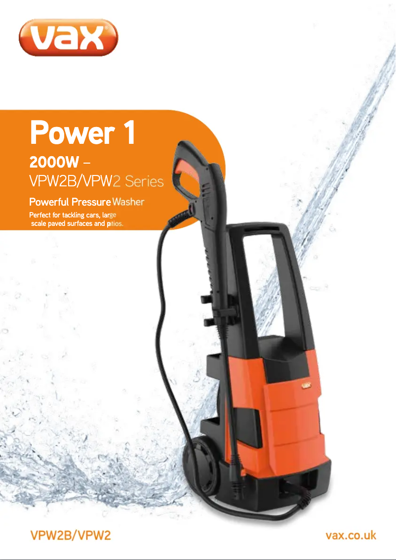 Imagen de la primera página del manual del dispositivo Power Range VPW2B