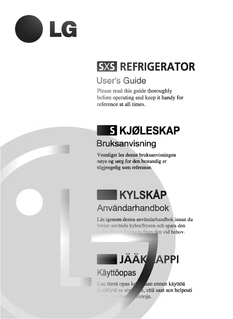 Página nº 1 - Manual de usuario LG GR-L207DXZA