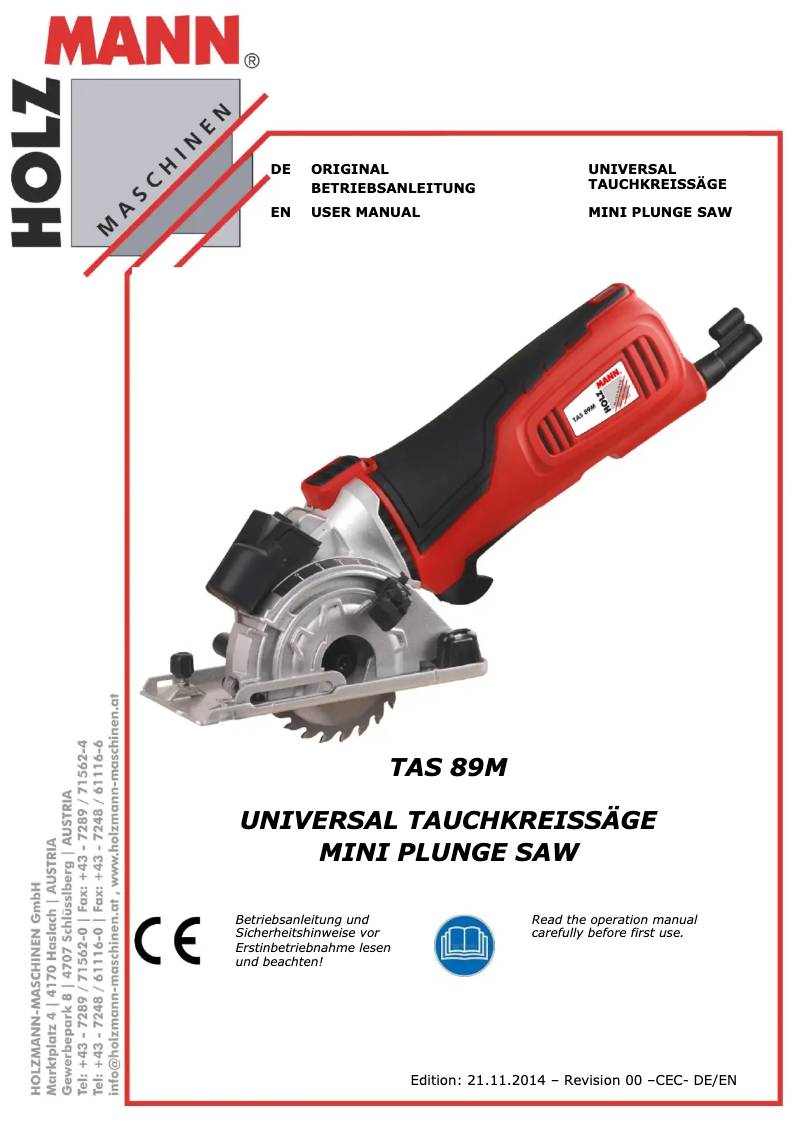 Página 1 del manual Manual de usuario Holzmann TAS 89M