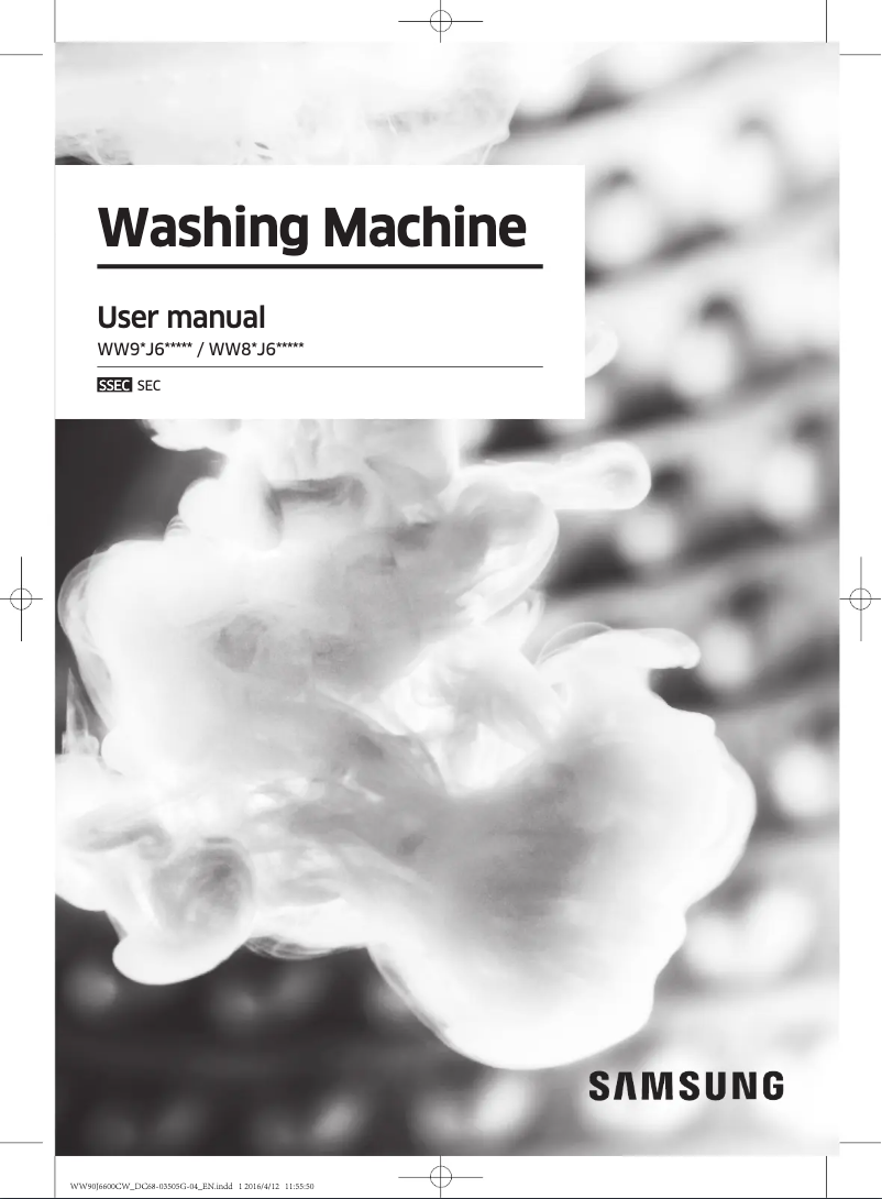 Imagen de la primera página del manual del dispositivo WW90J6600AW