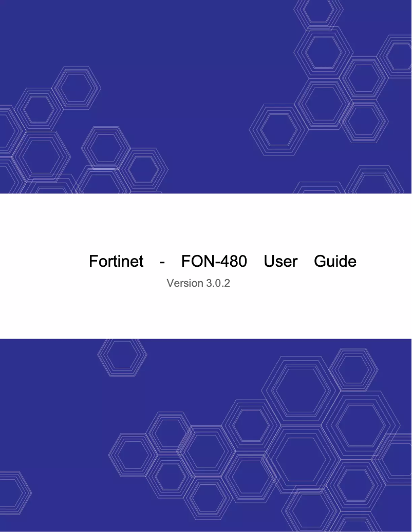 Imagen de la primera página del manual del dispositivo FortiFone FON-480