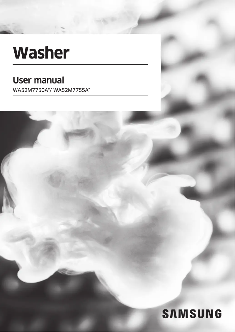 Página 1 del manual Manual de usuario Samsung WA52M7750AV
