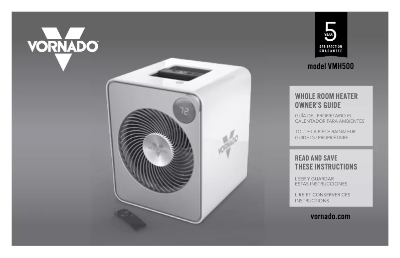 Imagen de la primera página del manual del dispositivo VMH500