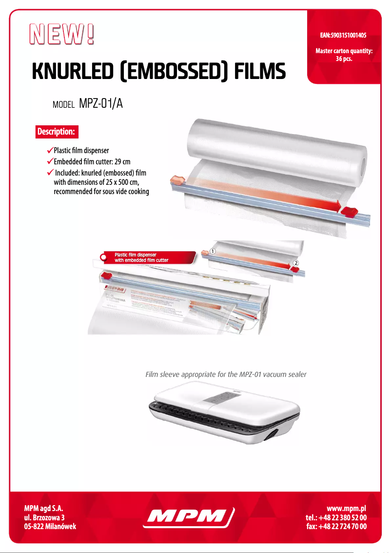 Imagen de la primera página del manual del dispositivo MPZ-A/01