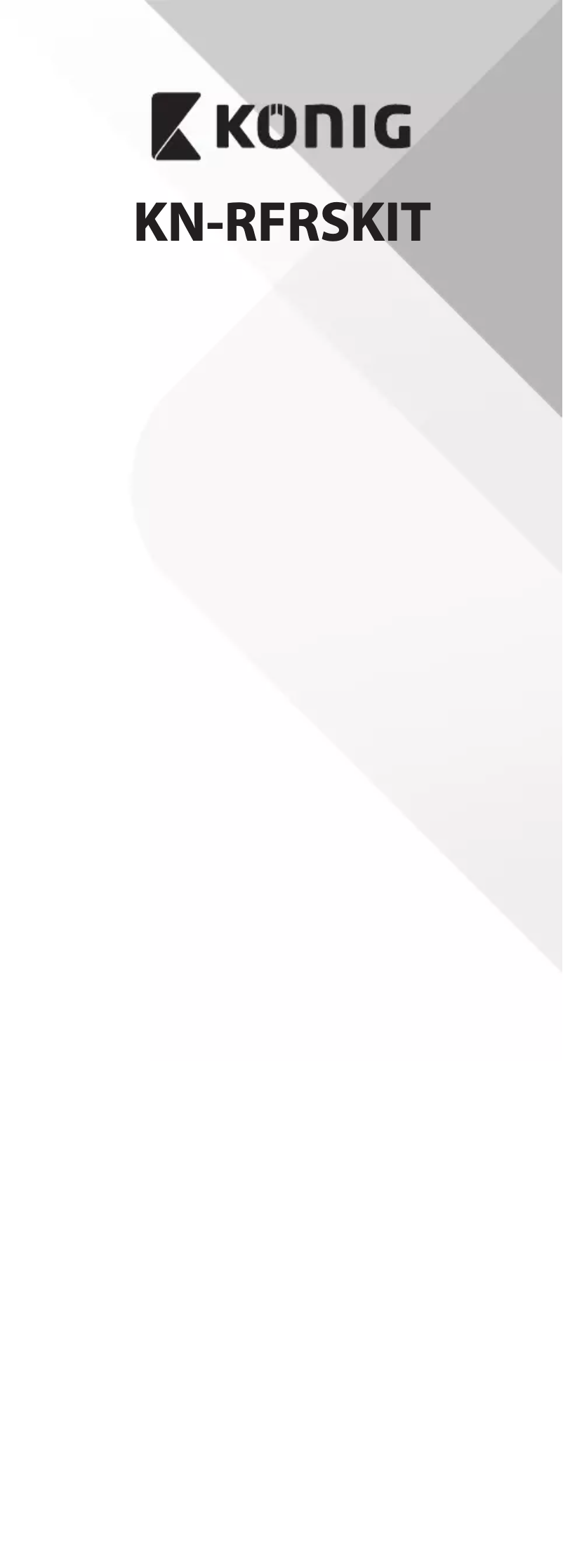 Imagen de la primera página del manual del dispositivo KN-RFRSKIT