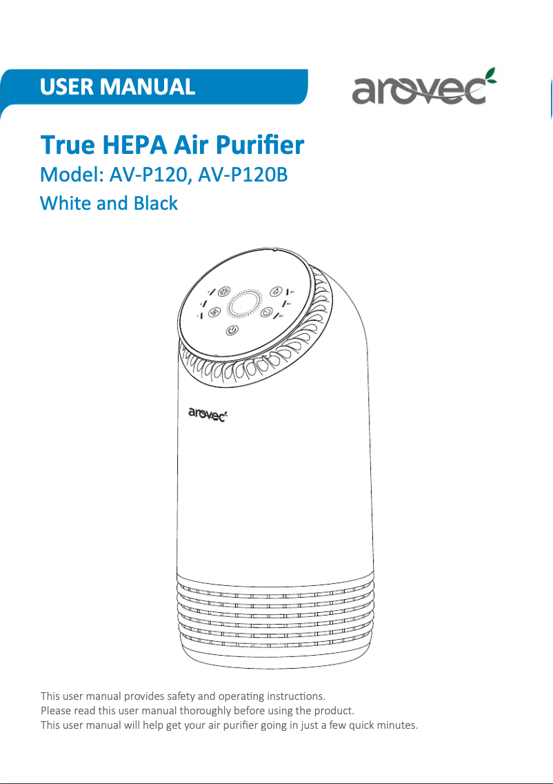 Página 1 del manual Manual de usuario Arovec AV-P120