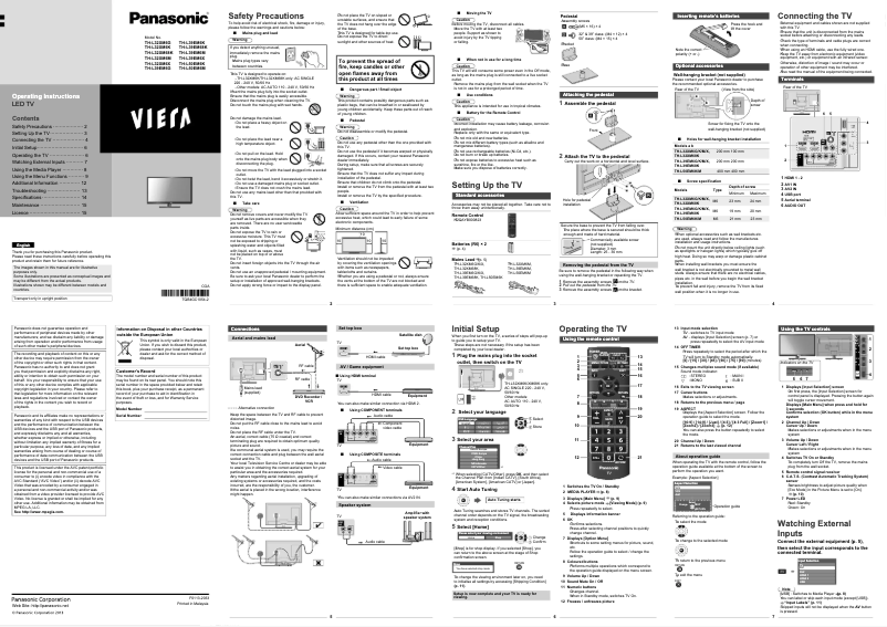 Página 1 del manual Manual de usuario Panasonic Viera TH-L39EM6M