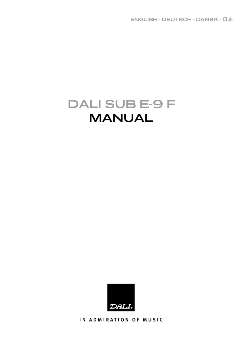 Imagen de la primera página del manual del dispositivo Sub E-9F