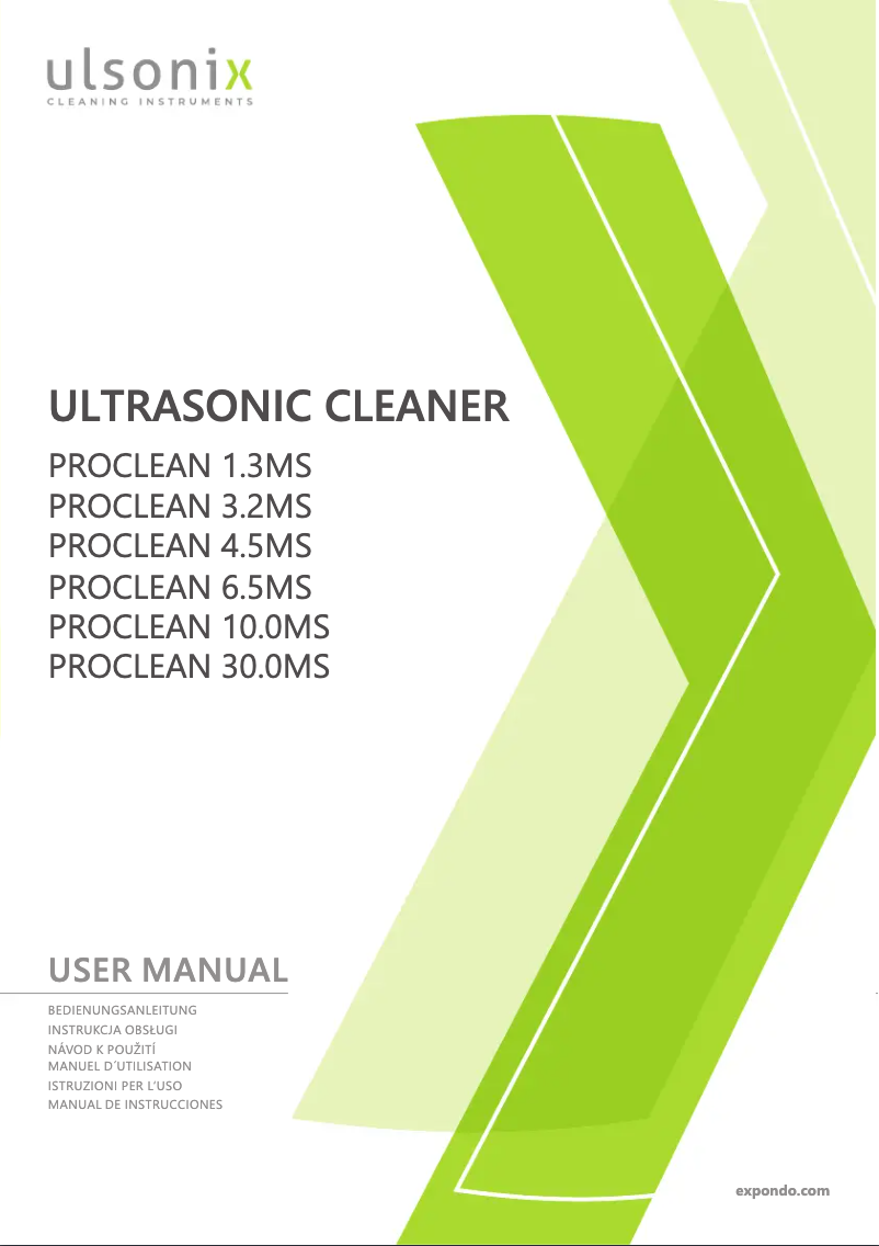 Página 1 del manual Manual de usuario Ulsonix PROCLEAN 3.2MS