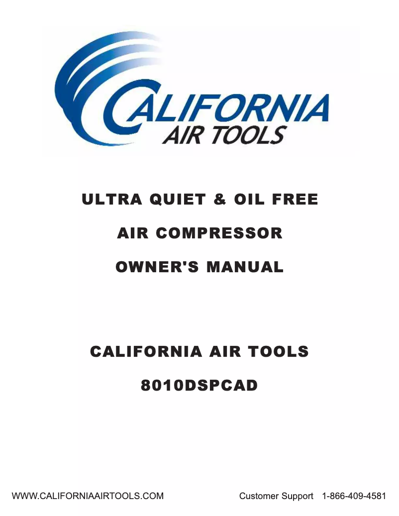 Página 1 del manual Manual de usuario California Air Tools 8010DSPCAD