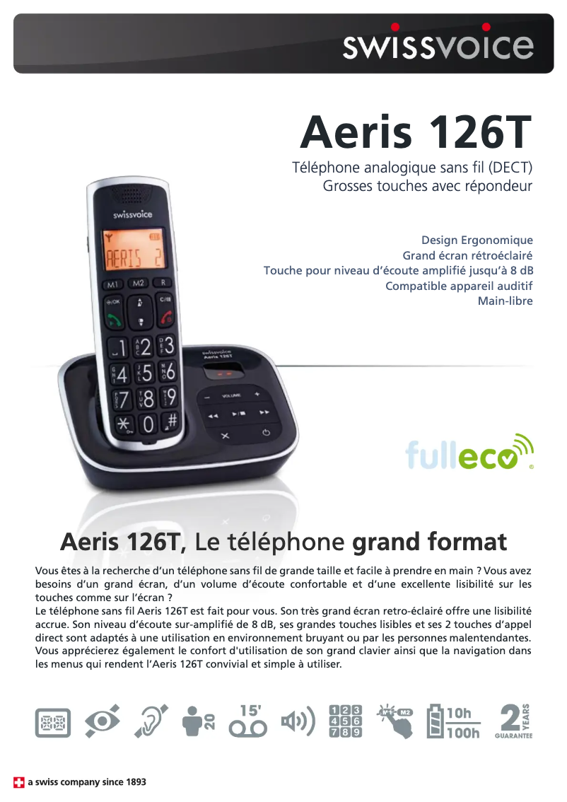 Imagen de la primera página del manual del dispositivo Aeris 126