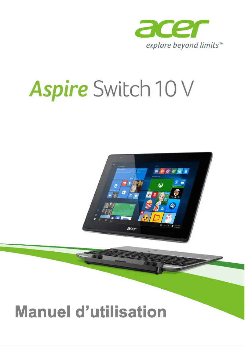 Imagen de la primera página del manual del dispositivo Aspire Switch 10V