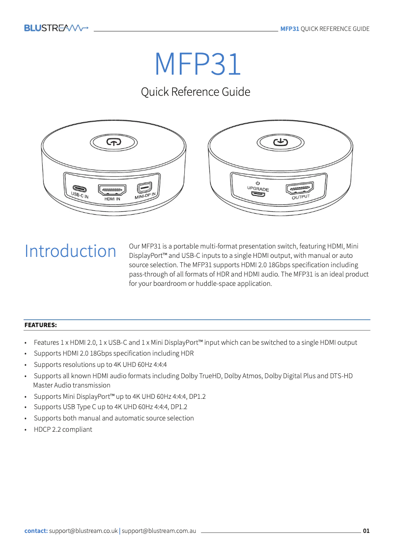 Imagen de la primera página del manual del dispositivo MFP31