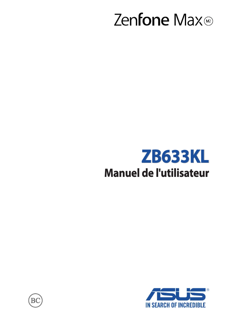Imagen de la primera página del manual del dispositivo Zenfone Max M2