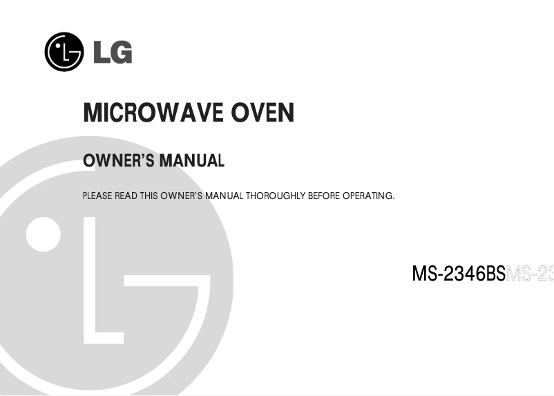 Página 1 del manual Manual de usuario LG MS-2346BS