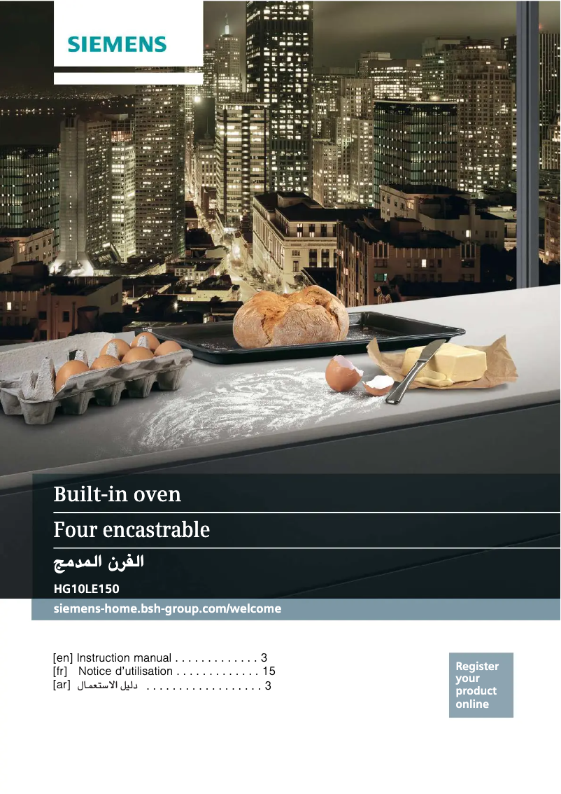 Imagen de la primera página del manual del dispositivo HG10LE150