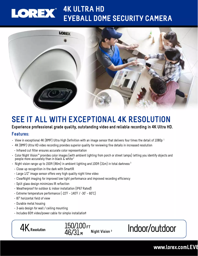 Página nº 1 - Ficha técnica Lorex LEV8532BW