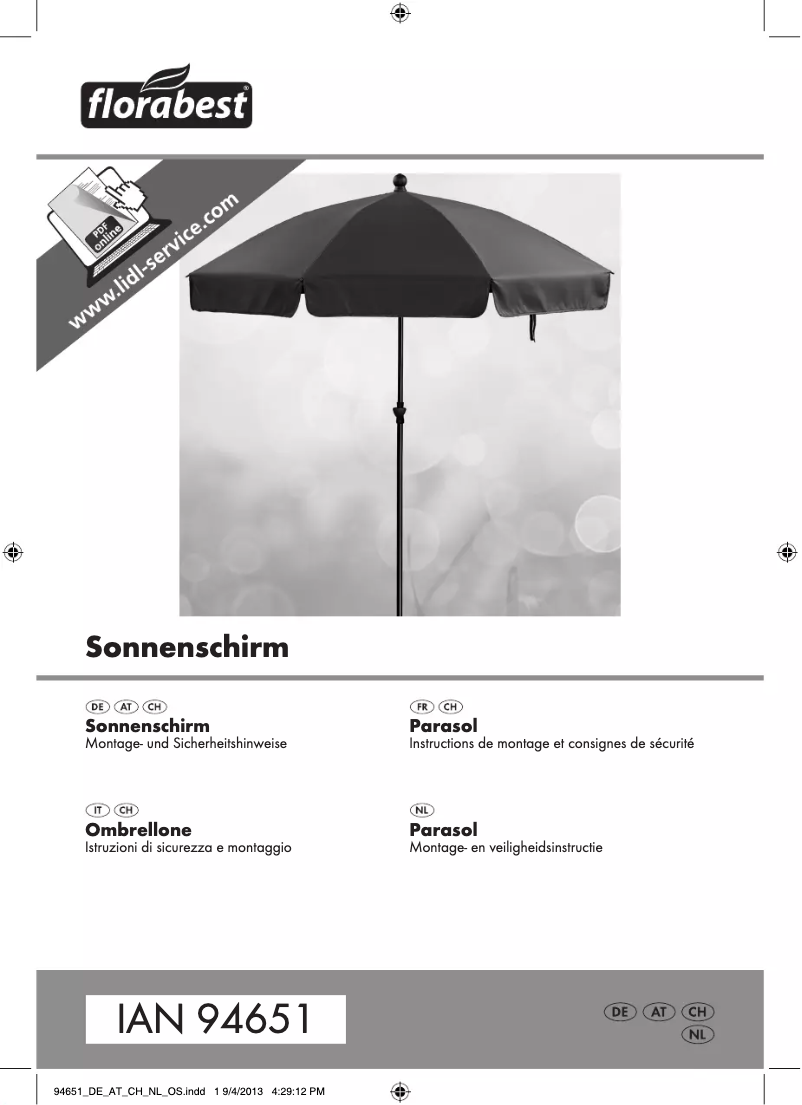 Página nº 1 - Manual de usuario Florabest IAN 94651