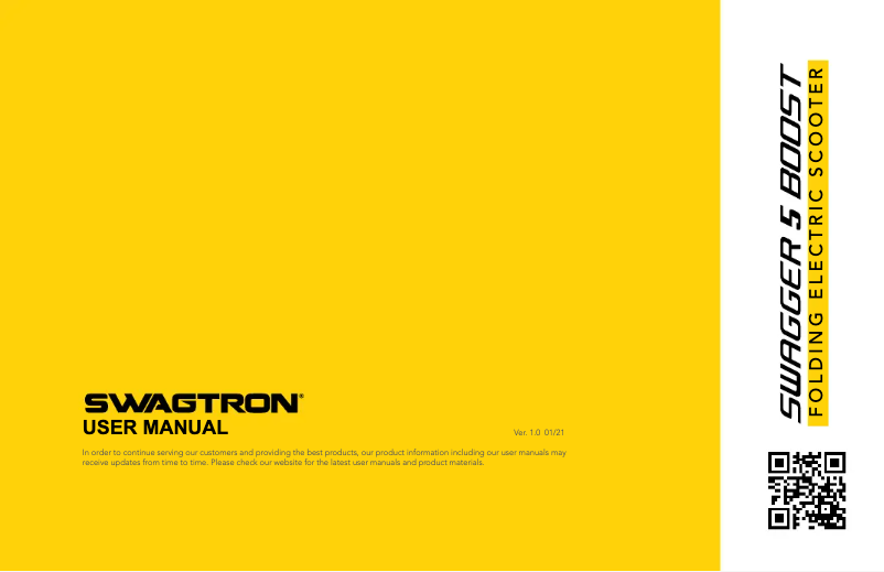 Página 1 del manual Manual de usuario Swagtron Swagger 5 Boost