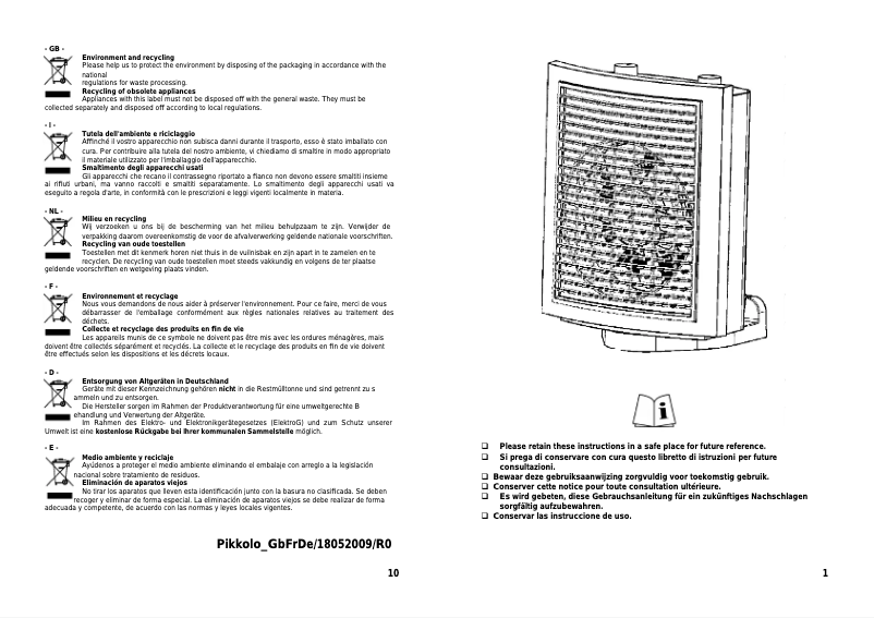 Página 1 del manual Manual de usuario Aurora Piccolo