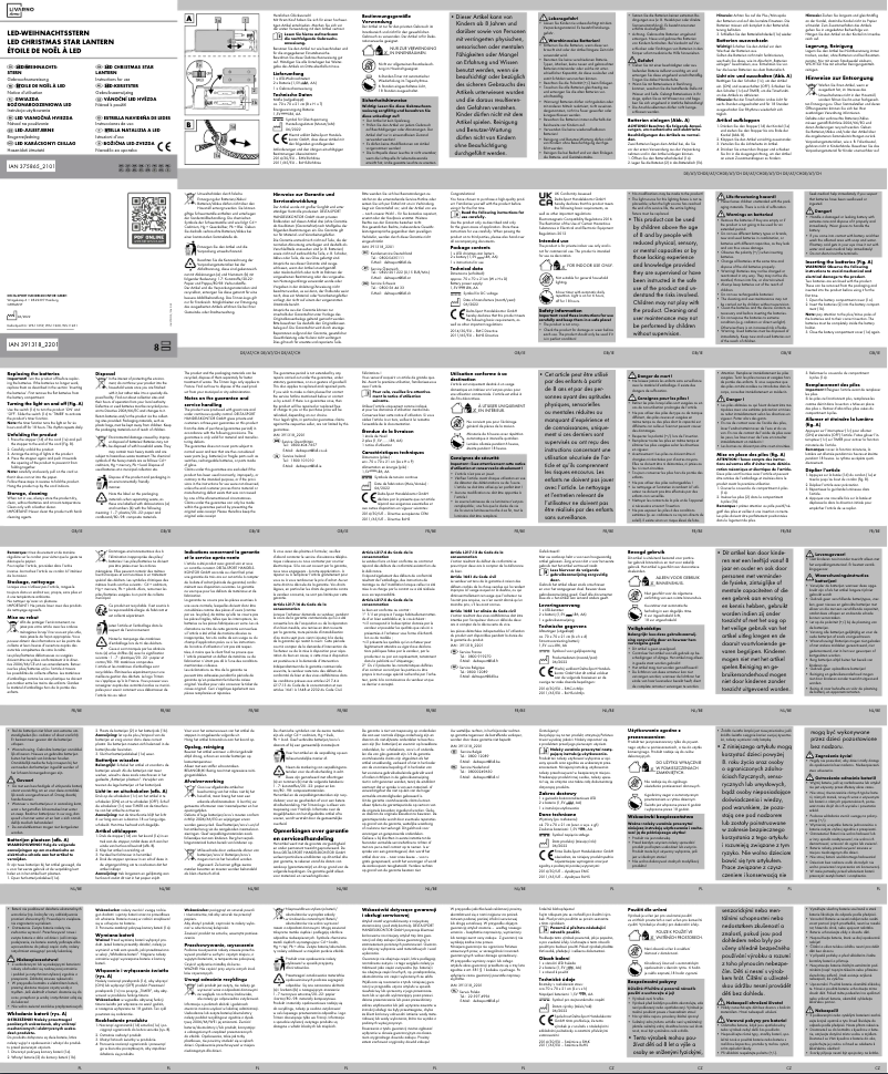 Imagen de la primera página del manual del dispositivo IAN 391318