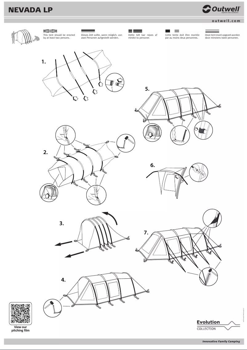 Página 1 del manual Manual de usuario Outwell Evolution Nevada LP