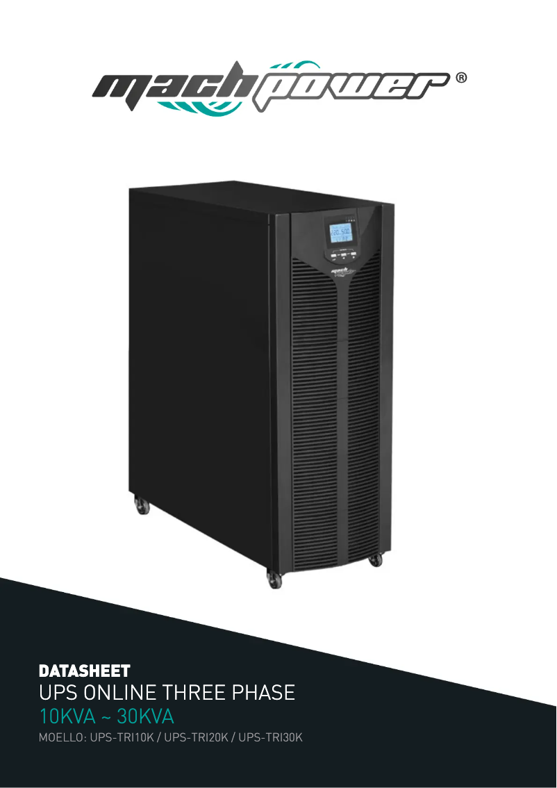 Página 1 del manual Manual de usuario Mach Power UPS-TRI20K