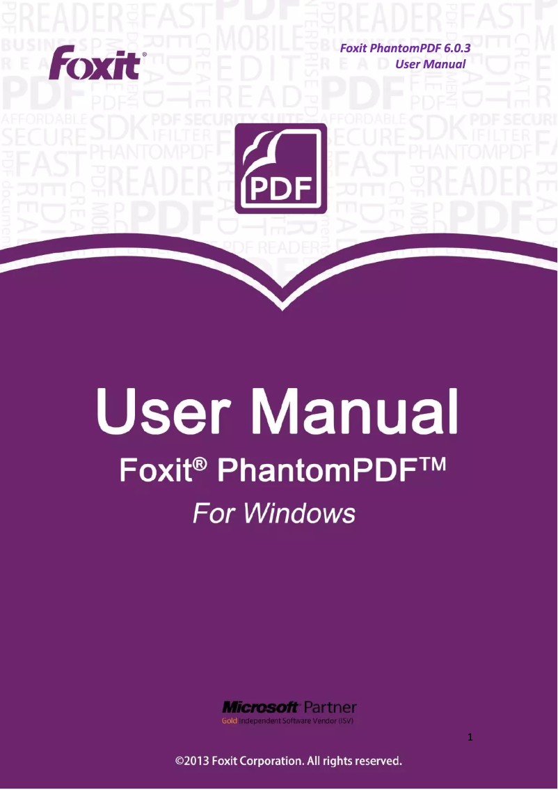 Página 1 del manual Manual de usuario Foxit PhantomPDF 6.0