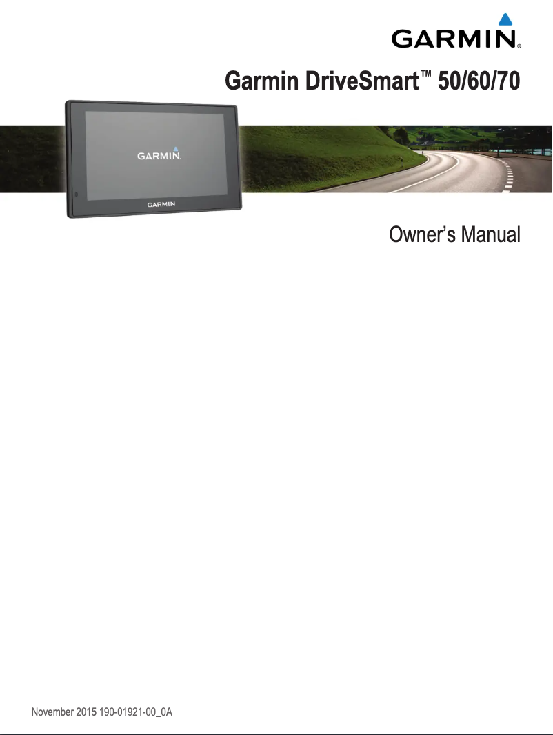 Página 1 del manual Manual de usuario Garmin DRIVESMART 60 LMT