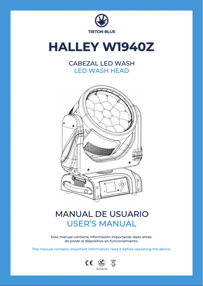 Página nº 1 - Manual de usuario Triton Blue Halley W1940Z