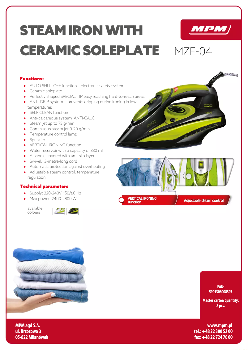 Imagen de la primera página del manual del dispositivo MZE-04