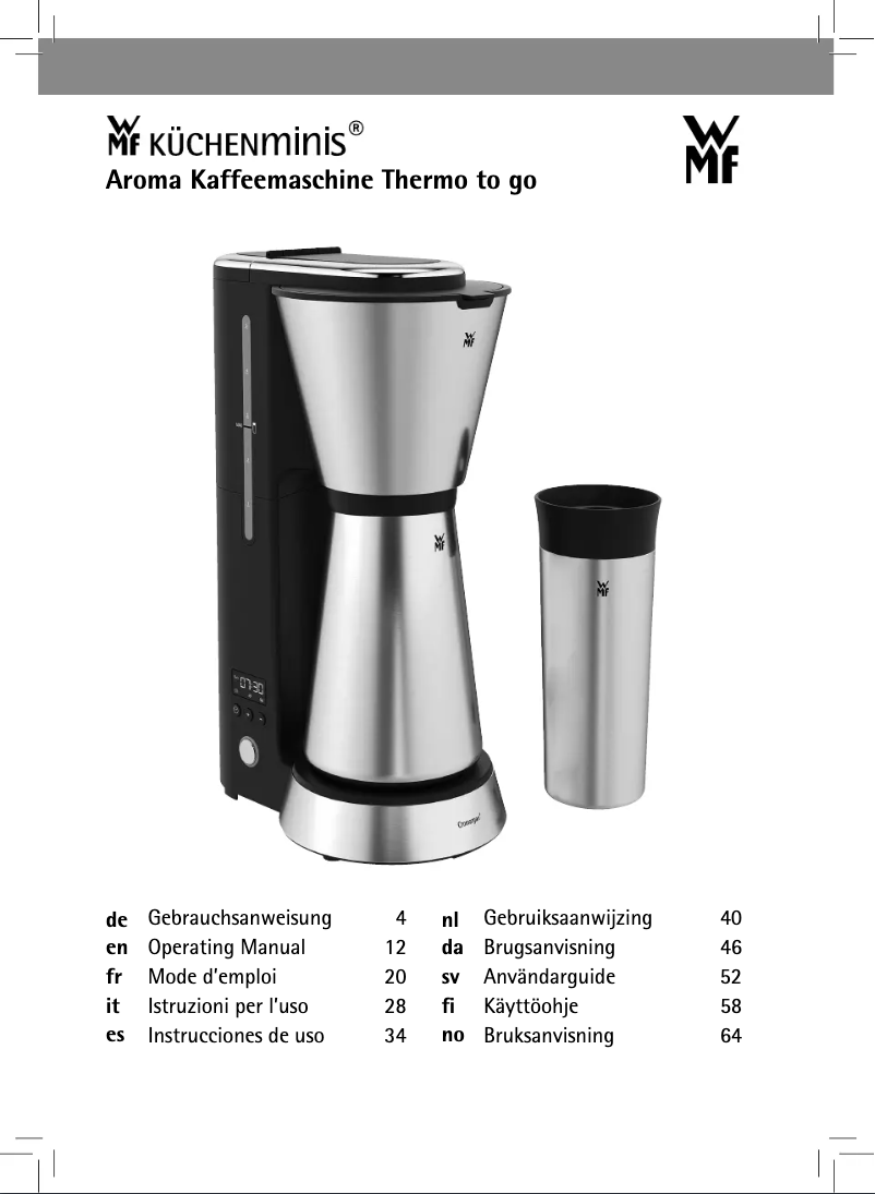 Página 1 del manual Manual de usuario WMF KÜCHENminis Aroma Thermo to go