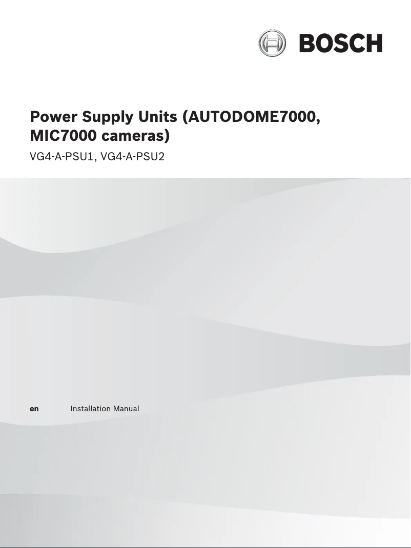 Imagen de la primera página del manual del dispositivo VG4-A-PSU1