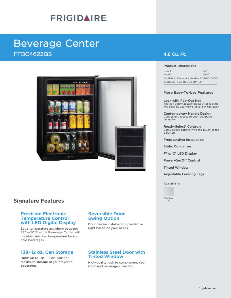 Imagen de la primera página del manual del dispositivo FFBC4622QS