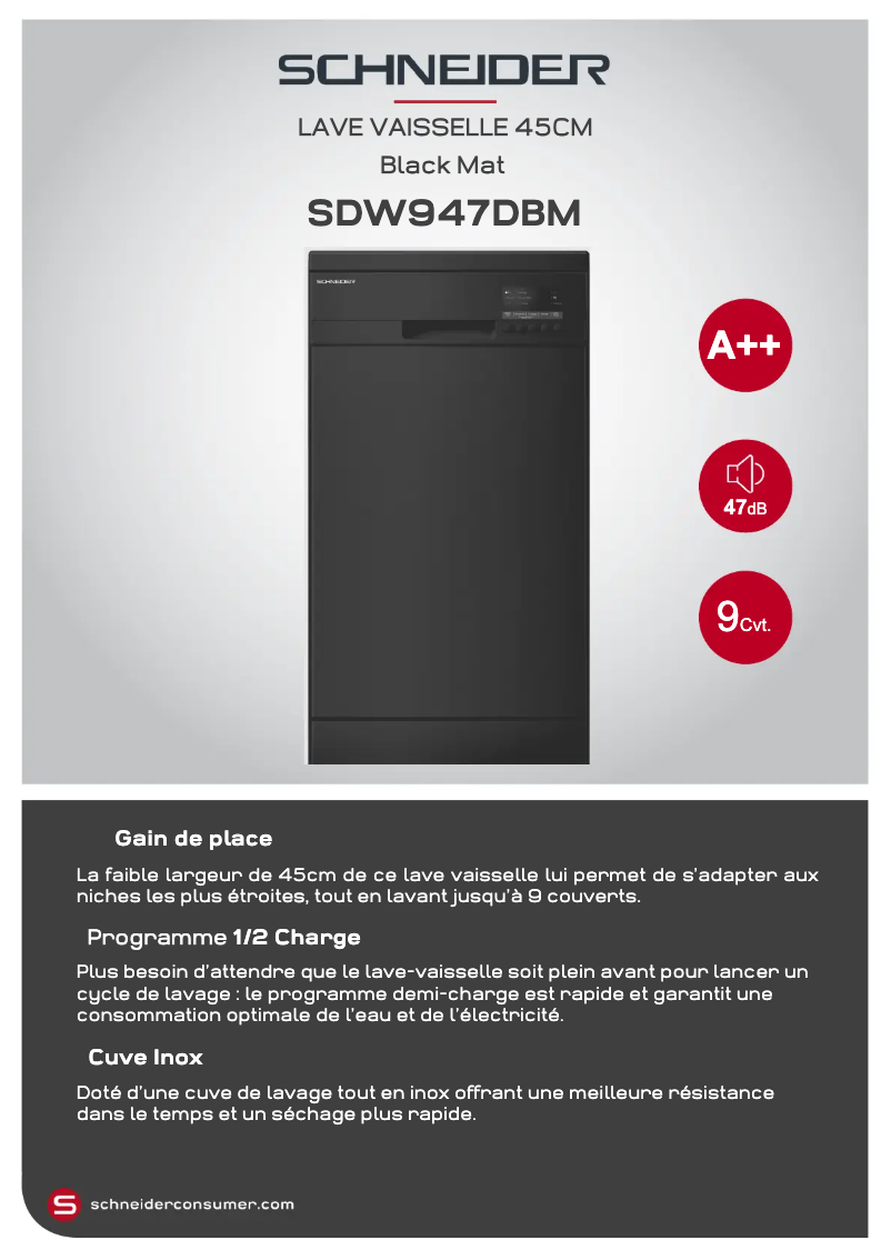 Imagen de la primera página del manual del dispositivo SDW947DBM