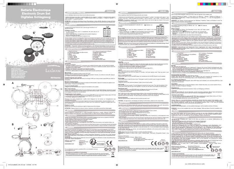 Imagen de la primera página del manual del dispositivo K610