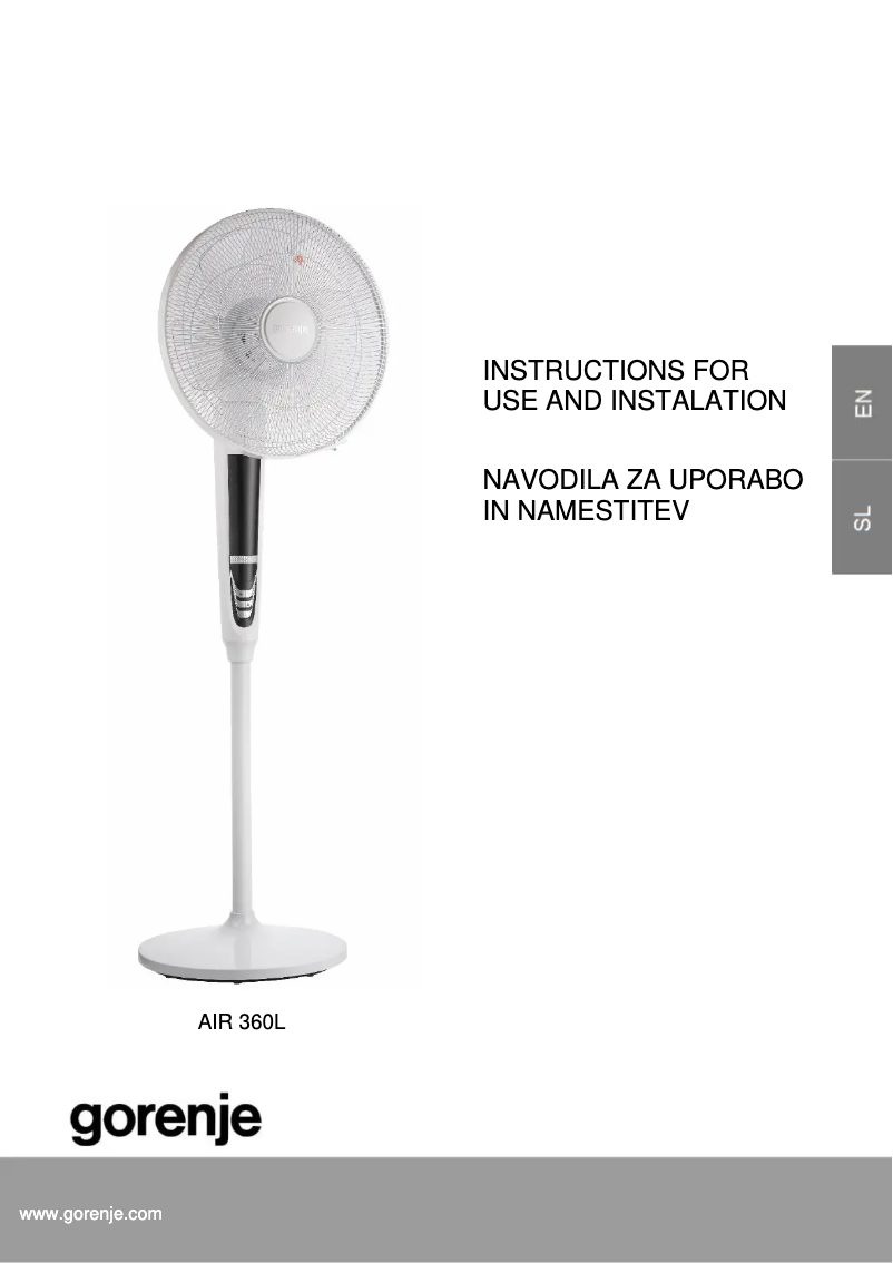 Página 1 del manual Manual de usuario Gorenje AIR 360L