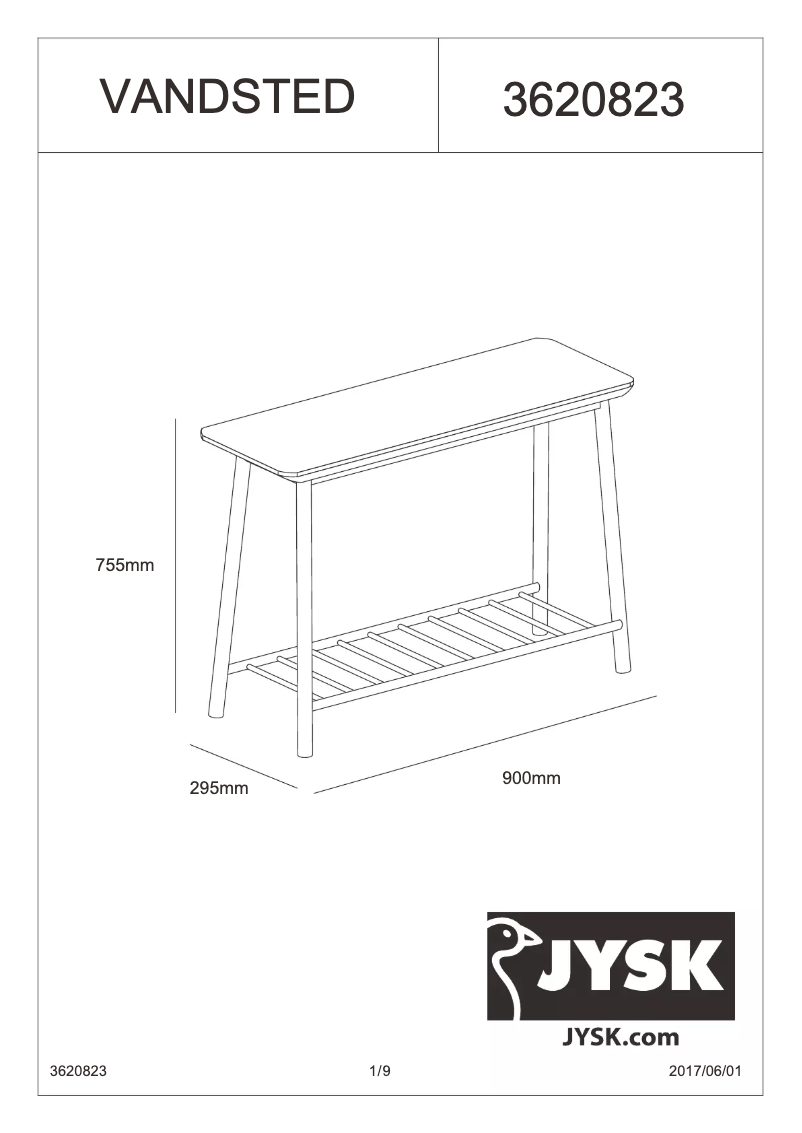 Página nº 1 - Manual de usuario JYSK Vandsted