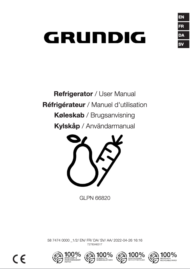 Página 1 del manual Manual de usuario Grundig GLPN 66820 X