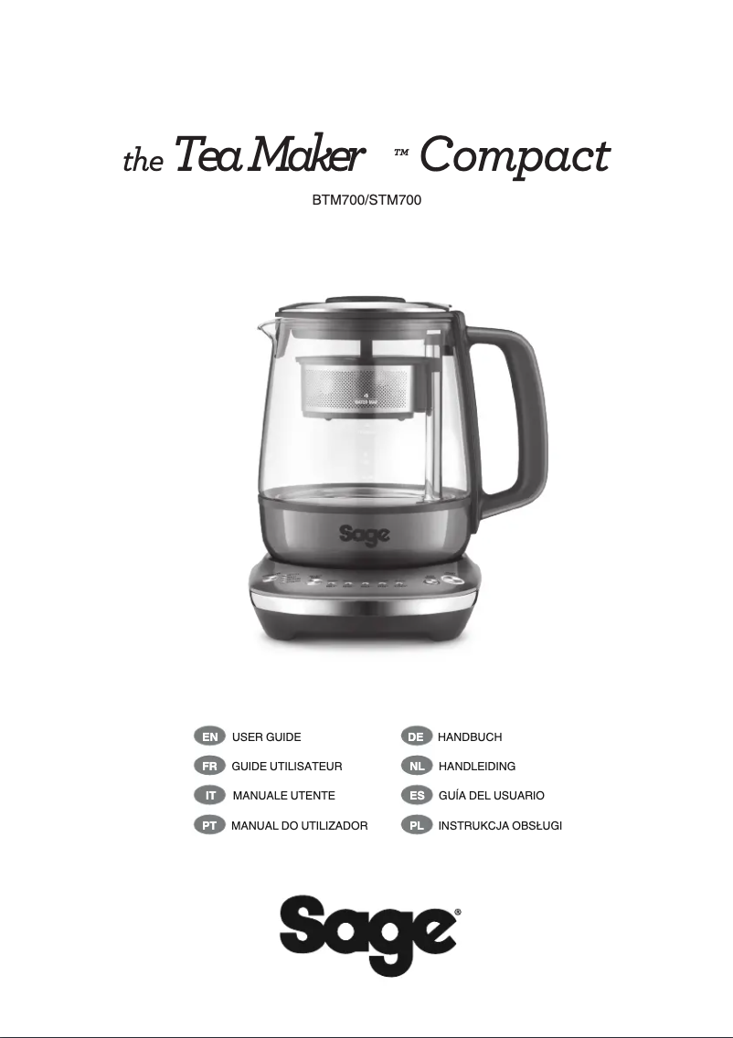 Página 1 del manual Manual de usuario Sage the Tea Maker Compact STM700