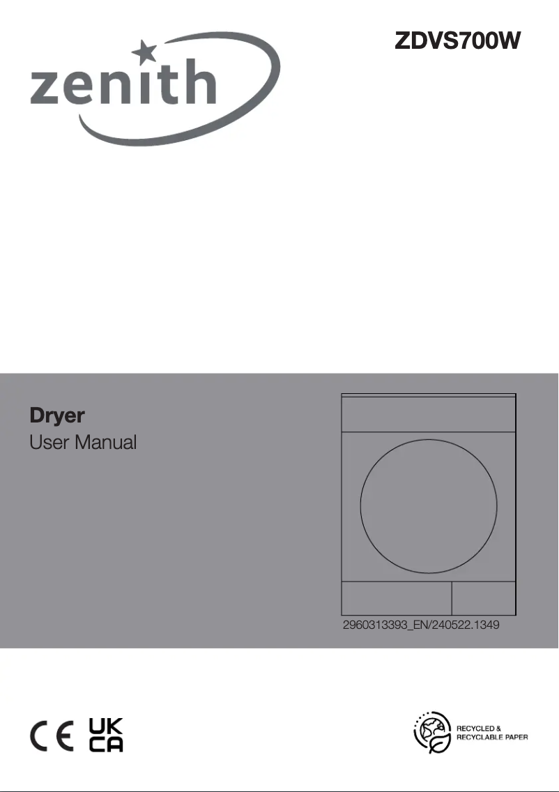 Imagen de la primera página del manual del dispositivo ZDVS700W
