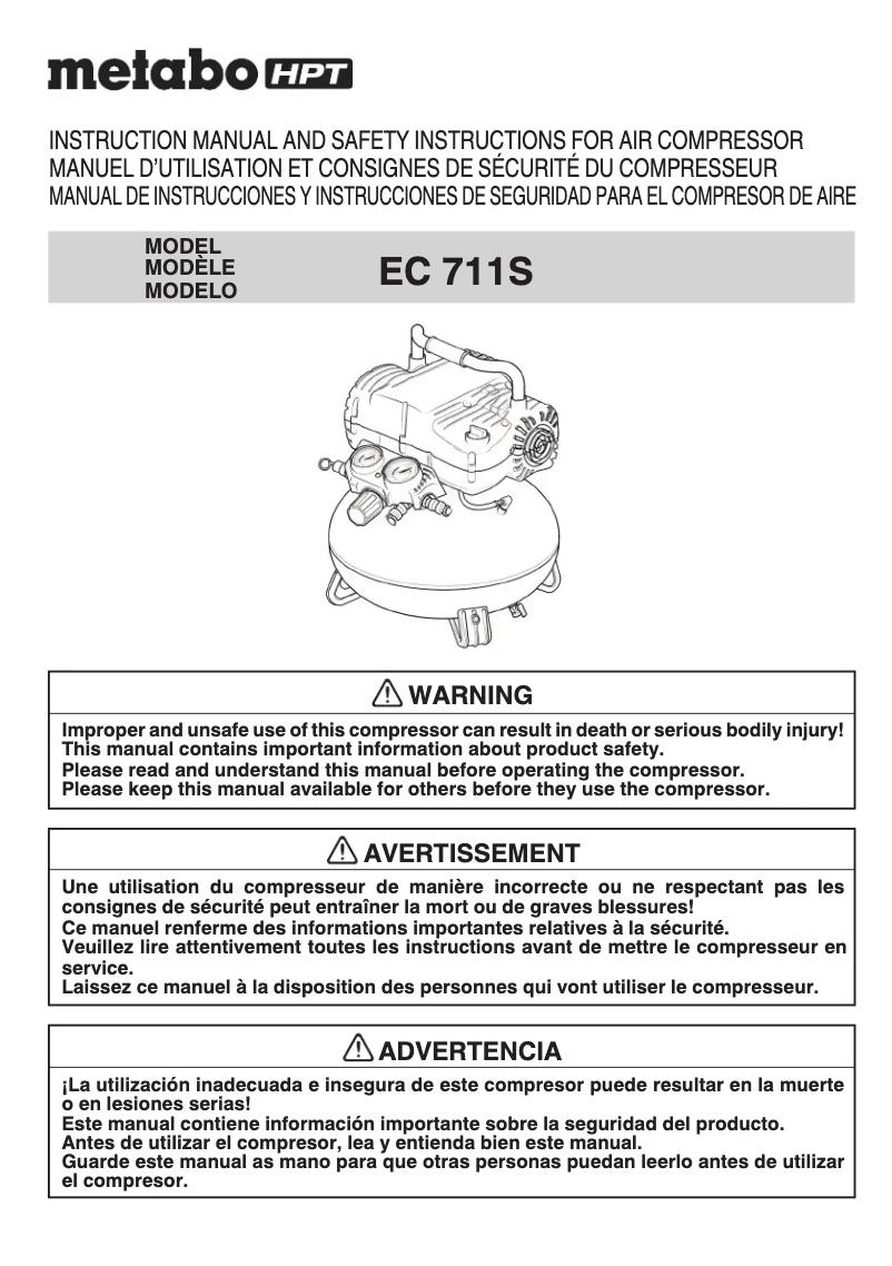 Imagen de la primera página del manual del dispositivo EC711S