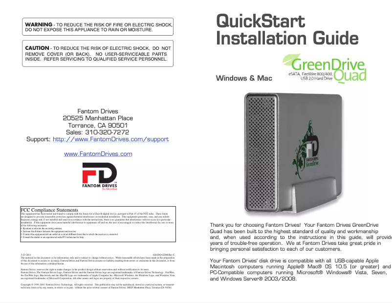 Página 1 del manual Manual de usuario Micronet Fantom GreenDrive Quad
