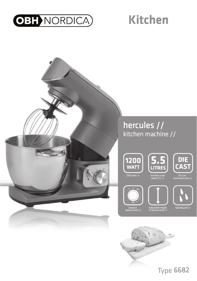 Página nº 1 - Manual de usuario OBH Nordica 6682 Herculas