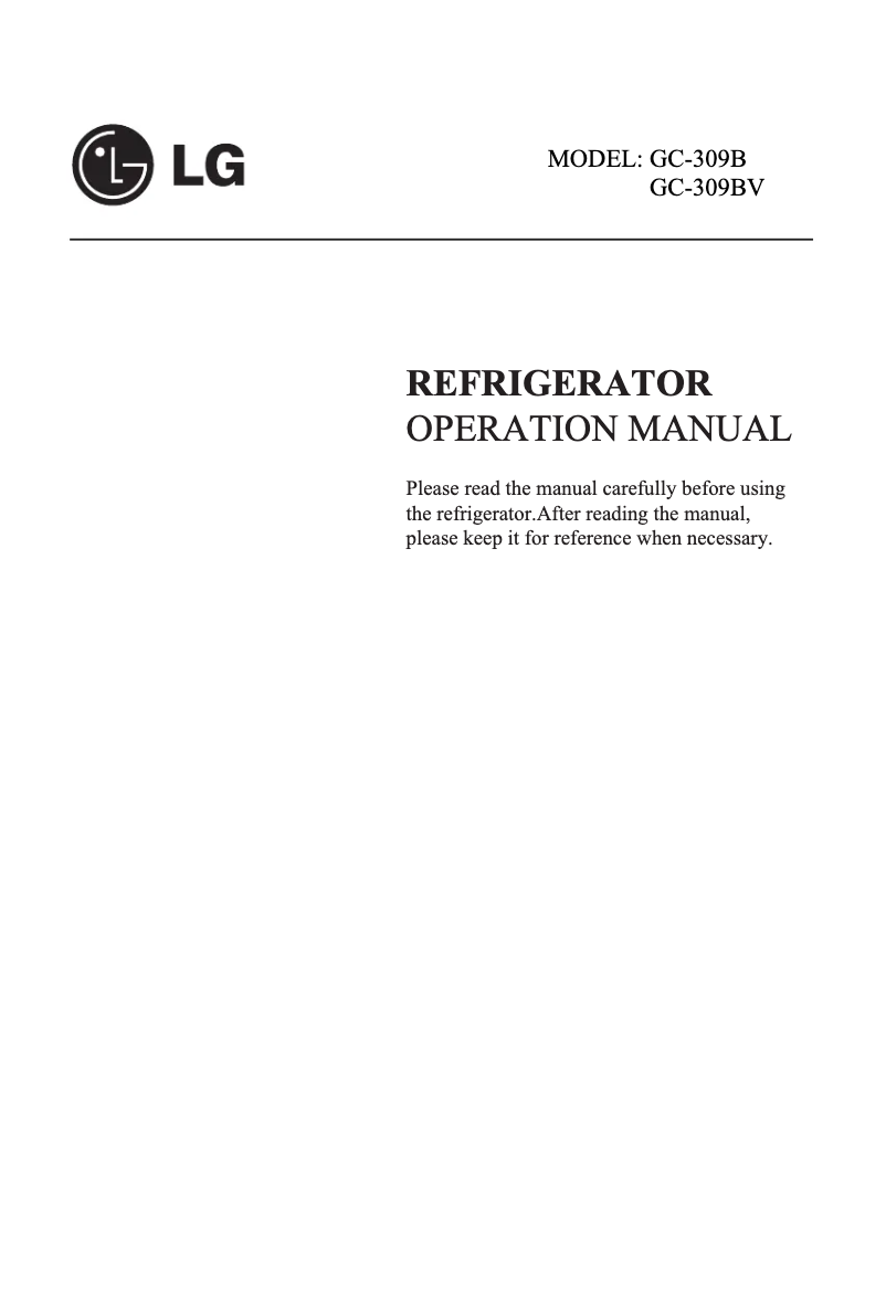 Imagen de la primera página del manual del dispositivo GC-409BV