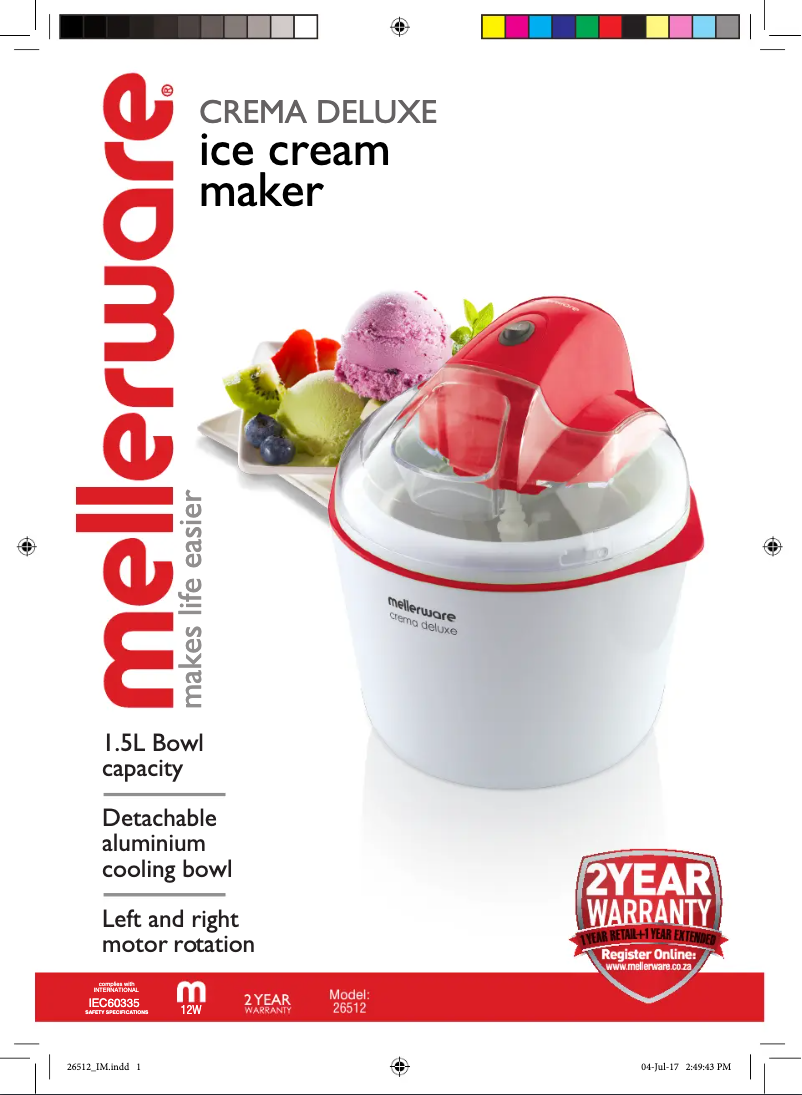 Imagen de la primera página del manual del dispositivo Crema Deluxe 26512