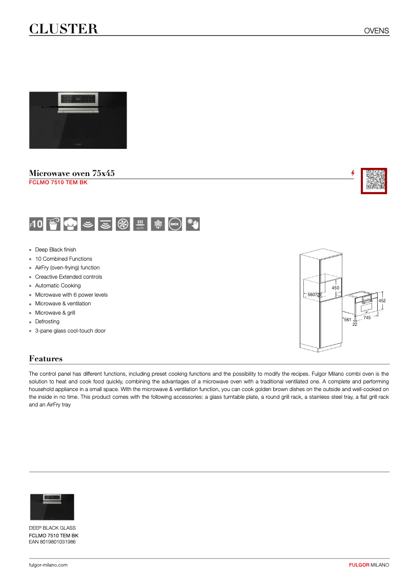 Imagen de la primera página del manual del dispositivo FCLMO 7510 TEM BK