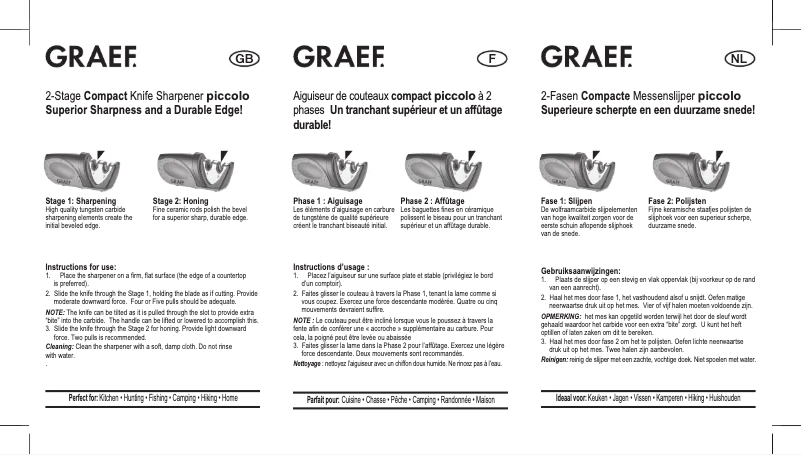 Página 1 del manual Manual de usuario Graef Piccolo