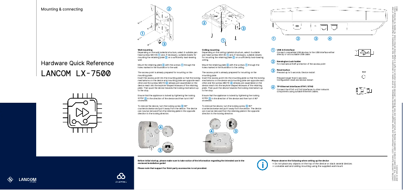Imagen de la primera página del manual del dispositivo LX-7500